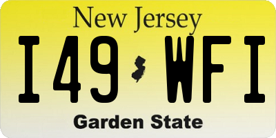 NJ license plate I49WFI