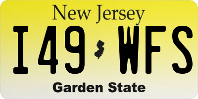 NJ license plate I49WFS