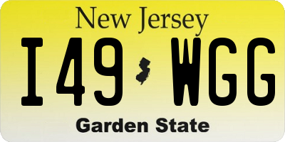 NJ license plate I49WGG