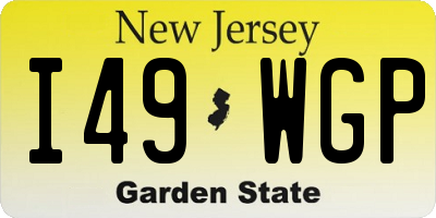 NJ license plate I49WGP