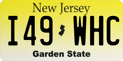 NJ license plate I49WHC