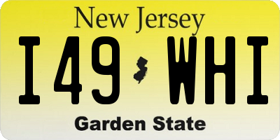 NJ license plate I49WHI