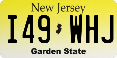 NJ license plate I49WHJ