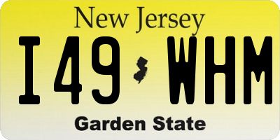 NJ license plate I49WHM