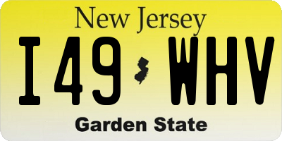 NJ license plate I49WHV