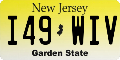 NJ license plate I49WIV