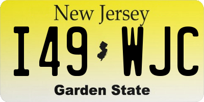 NJ license plate I49WJC
