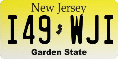 NJ license plate I49WJI