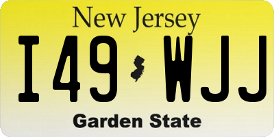 NJ license plate I49WJJ