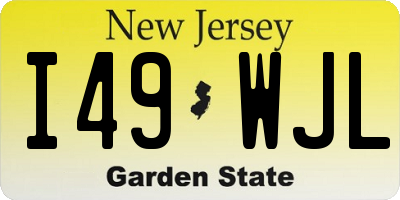 NJ license plate I49WJL