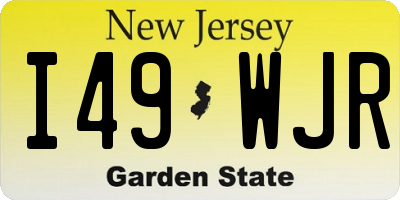 NJ license plate I49WJR