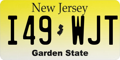 NJ license plate I49WJT