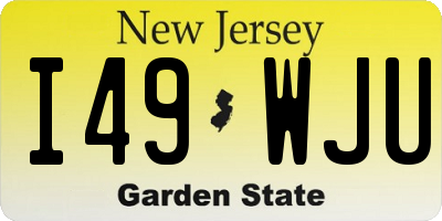 NJ license plate I49WJU