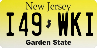 NJ license plate I49WKI