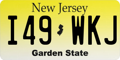 NJ license plate I49WKJ