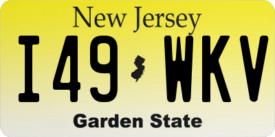 NJ license plate I49WKV