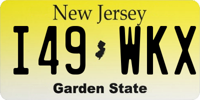 NJ license plate I49WKX