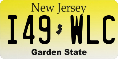 NJ license plate I49WLC