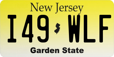 NJ license plate I49WLF