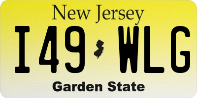 NJ license plate I49WLG