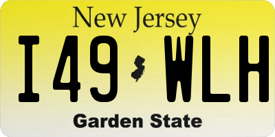 NJ license plate I49WLH