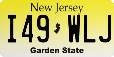 NJ license plate I49WLJ