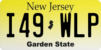 NJ license plate I49WLP