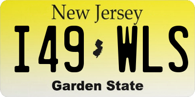 NJ license plate I49WLS