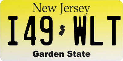 NJ license plate I49WLT