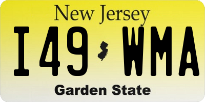 NJ license plate I49WMA