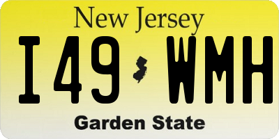 NJ license plate I49WMH