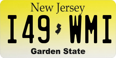 NJ license plate I49WMI