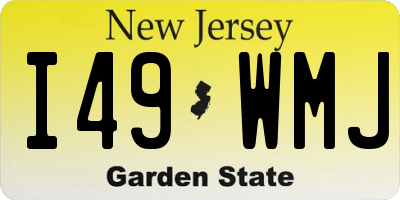 NJ license plate I49WMJ