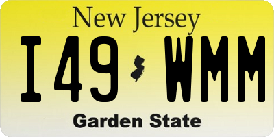 NJ license plate I49WMM