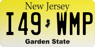 NJ license plate I49WMP