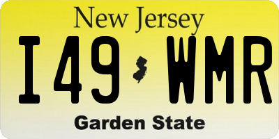 NJ license plate I49WMR