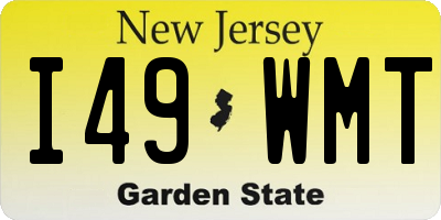 NJ license plate I49WMT