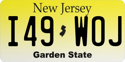 NJ license plate I49WOJ