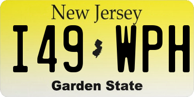NJ license plate I49WPH