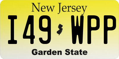 NJ license plate I49WPP