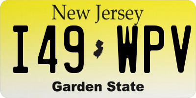 NJ license plate I49WPV