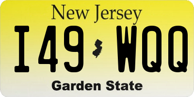 NJ license plate I49WQQ