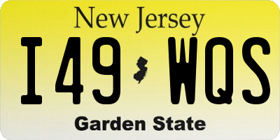 NJ license plate I49WQS