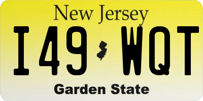 NJ license plate I49WQT