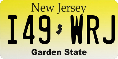 NJ license plate I49WRJ