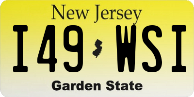 NJ license plate I49WSI