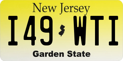 NJ license plate I49WTI