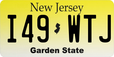 NJ license plate I49WTJ