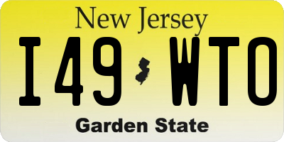 NJ license plate I49WTO