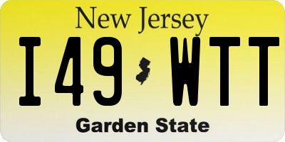 NJ license plate I49WTT